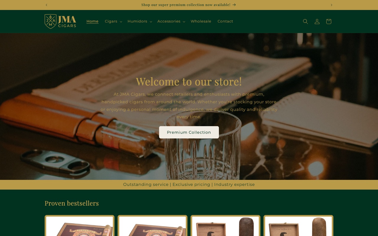JMA Cigars homepage